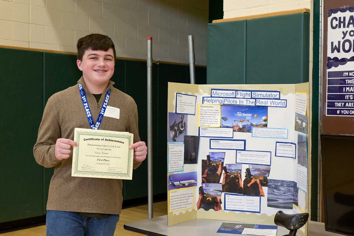 Flight simulator project takes first place at Webutuck STEAM Fair