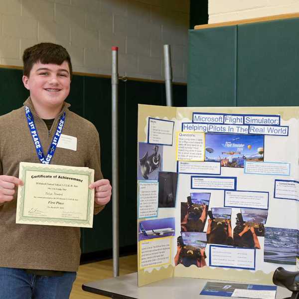 Flight simulator project takes first place at Webutuck STEAM Fair