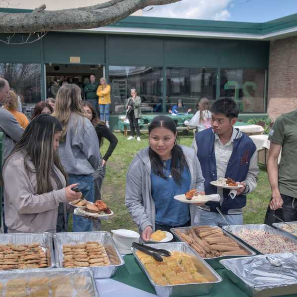 Webutuck High School seniors celebrate
post-grad plans with ‘decision day’ BBQ feast